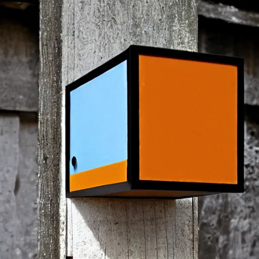 Image similar to bat box designed by Le Corbusier