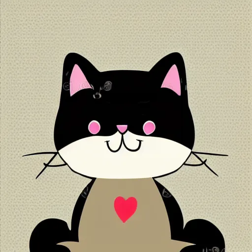 Image similar to Kawaii Cat, vector illustration, high resolution, best selling.