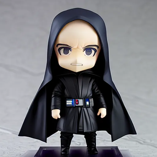 Image similar to nendoroid hooded darth sidious emperor palpatine from star wars, detailed, custom