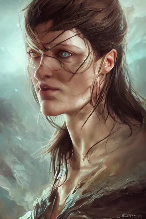 Image similar to liquid metamorphosis, d & d, fantasy, portrait, realistic textures from photos, chromatic aberration, hyper realistic, highly detailed, headshot, digital painting, trending on artstation, concept art, sharp focus, illustration, art by artgerm and greg rutkowski and ayami kojima