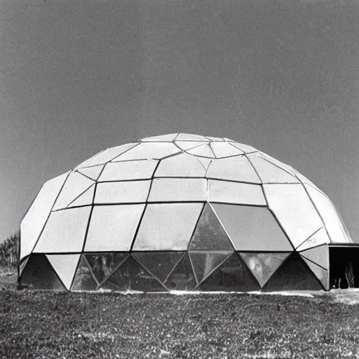 Image similar to buckminster fuller with a dome