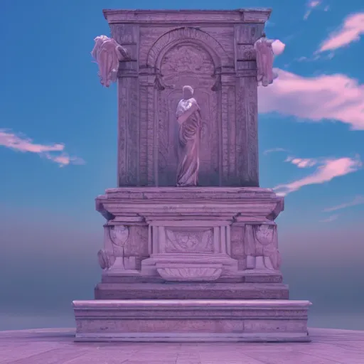 Prompt: baroque vaporwave statue, trending on art station, 4k UHD, 8k, painting illustration, high detail, rendered in unreal engine, 3d render, god rays, volumetric lighting, award winning, photorealistic, clear face