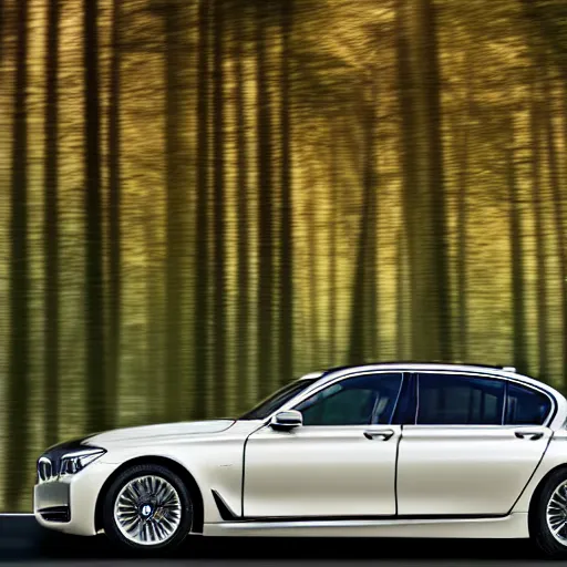 Prompt: a [ bmw 7 series driving on an empty highway ] at night, [ fireworks in the sky ], and a [ wooded forest ] in the background, trending on artstation, [ digital art ]!!