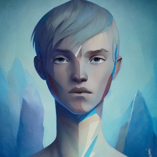 Image similar to Avatar with a blond hair and blue skin profile picture by Greg Rutkowski, asymmetrical, Organic Painting , Matte Painting, geometric shapes, hard edges, street art, trending on the artstation:2 by Sachin Teng:4, blur: -4