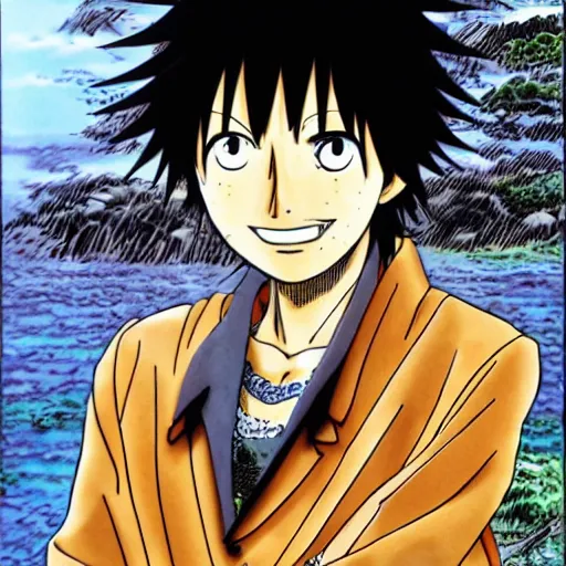 Prompt: a portrait of a character in a scenic environment by eiichiro oda