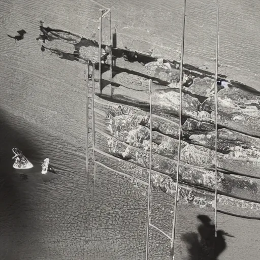 Image similar to an approaching shadow, black and white photography by fan ho, hong kong 1 9 5 4