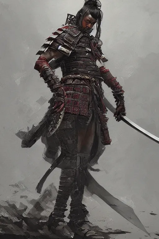 Image similar to epic samurai warrior concept arts, by greg rutkowski, intricate details, highly detailed