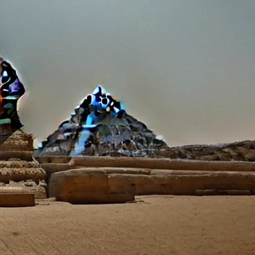 Image similar to a beautiful intricate epic scene the sphinx of giza, cinematic lighting