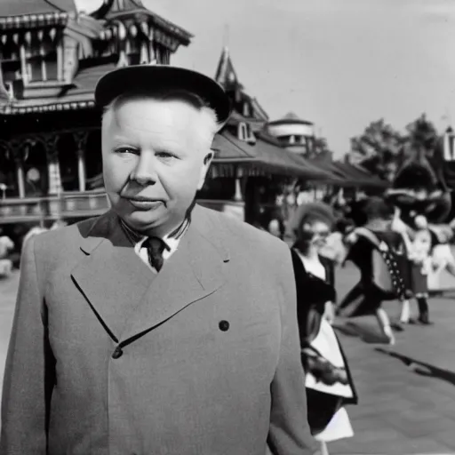 Prompt: Khrushchev at Disneyland