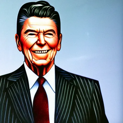 Prompt: ronald reagan, gay icon