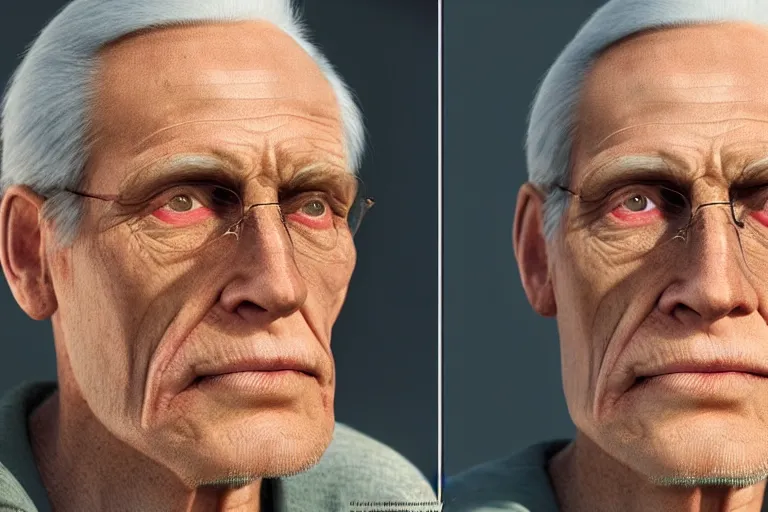 Image similar to A colored colorized real photograph of Jerma985 as an elderly guy, taken in the early 2020s, taken on a 2010s Camera, realistic, hyperrealistic, very realistic, very very realistic, highly detailed, very detailed, extremely detailed, detailed, digital art, trending on artstation, headshot and bodyshot, detailed face, very detailed face, very detailed face, real, real world, in real life, realism, HD Quality, 8k resolution, intricate details, colorized photograph, colorized photon, body and headshot, body and head in view