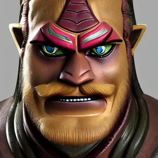 Prompt: Ganondorf as a wise father figure, professional headshot