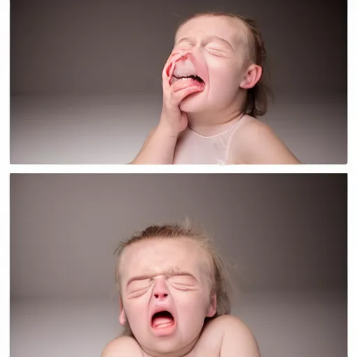 Prompt: Cute Little Marshmallow Crying, movie shot, studio shot, studio lighting, 8k