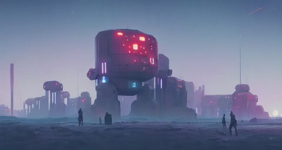 Image similar to A very very very dim plutonian outpost, rendered by simon stålenhag, rendered by Beeple, Makoto Shinkai, syd meade, environment concept, digital art, starwars, unreal engine, 3 point perspective, WLOP, trending on artstation, low level, 4K UHD image, octane render,