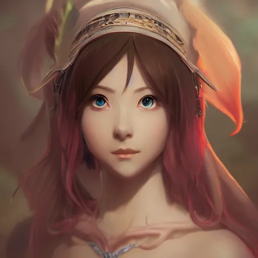 Prompt: Portrait of a beautiful young elegant female elf, Japanese anime style, full of details, matte painting, concept art, smooth, by Shinkai Makoto and Ina Wong and wlop ，trending on cgsociety and artstation，8kHDR，light effect，-H 768