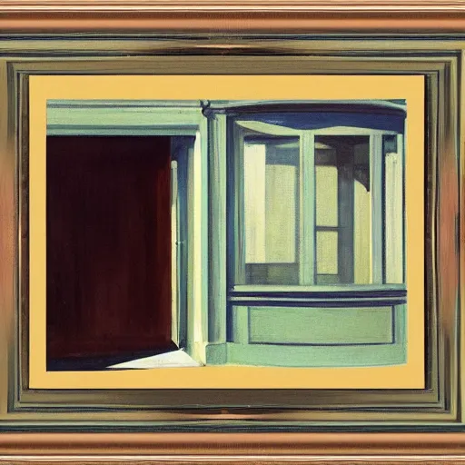 Image similar to martina theininger frame [ o ] ut interpreted by edward hopper