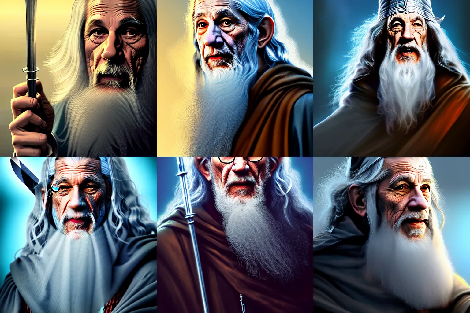 Prompt: dr. fauci with gandalf cover, epic, 4 k resolution, extremely detailed, very sharp, artstation, digital art, vibrant