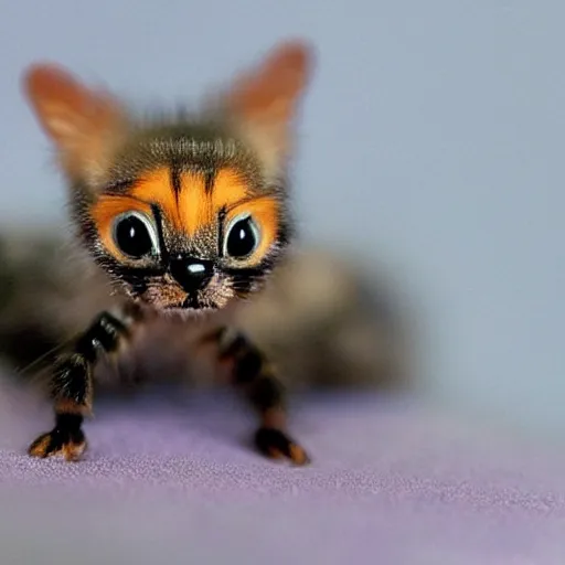 Image similar to photo of world ’ s smallest cat the size of a honeybee