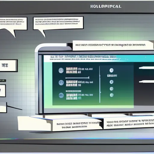 Prompt: user interface concept art for a holographic info panel