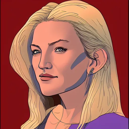 Image similar to kate hudson retro minimalist portrait by jean giraud, moebius starwatcher comic, 8 k