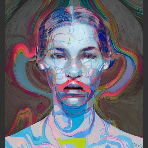 Image similar to abstract female portrait by james jean and Jason Chan