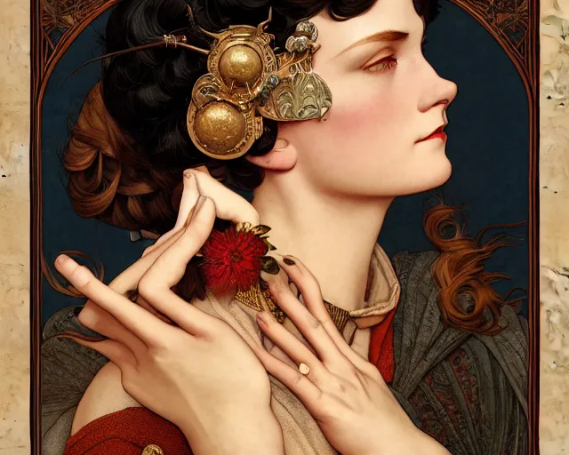 Image similar to photography of coles phillips, deep focus, d & d, fantasy, intricate, elegant, highly detailed, digital painting, artstation, concept art, matte, sharp focus, illustration, hearthstone, art by artgerm and greg rutkowski and alphonse mucha