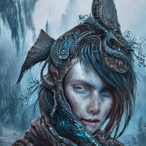 Image similar to the weary way - worn wanderer, metallic colors, hyper detailed, extreme detail, digital art, high quality, trending on artstation, artstation