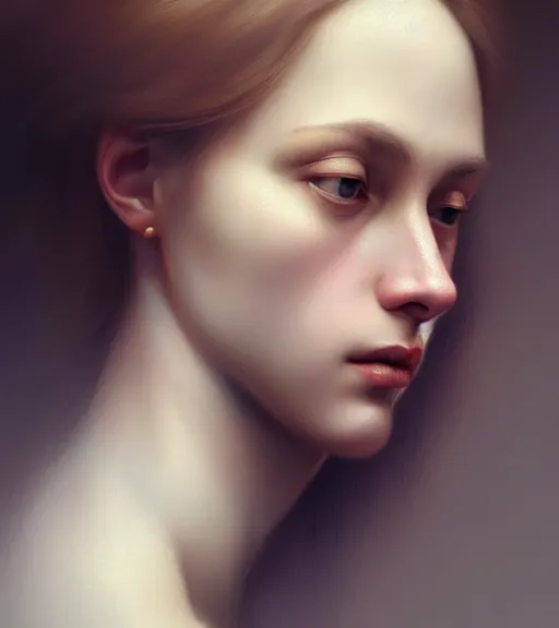 Image similar to portrait of a woman, heightened detail, poised, intense emotion, detailed facial expression, detailed surroundings, intricate, elegant, highly detailed, centered, digital painting, artstation, concept art, smooth, sharp focus, illustration, by ( leonardo da vinci ), wlop