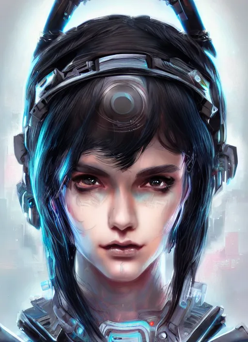 Prompt: teen elf, cyberpunk rigger, black hair, gorgeous, amazing, elegant, intricate, highly detailed, digital painting, artstation, concept art, sharp focus, illustration, art by ross tran