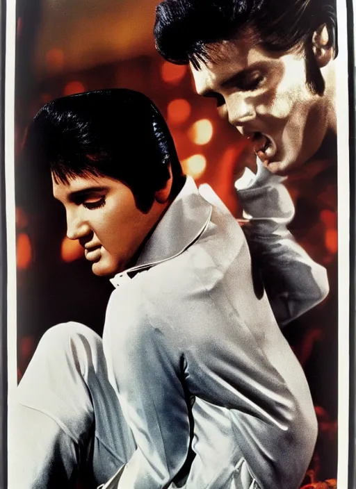 Image similar to photo of superstar elvis presley by anne leibovitz