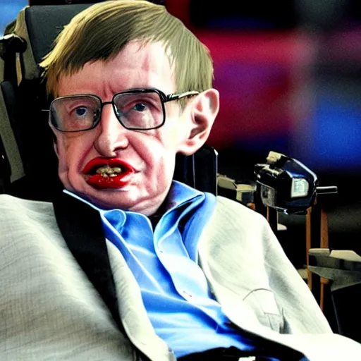 Prompt: stephen hawking in gta v, gameplay footage