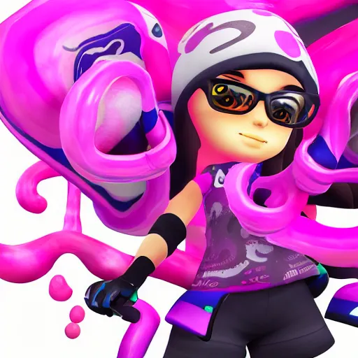 Prompt: splatoon callie, hd, focused, portrait, cinematic, realistic lighting, stylized, artistic,