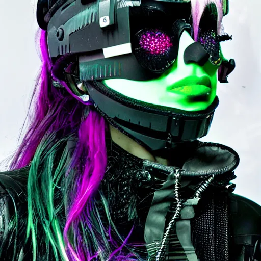 Prompt: cybergoth, atmospheric