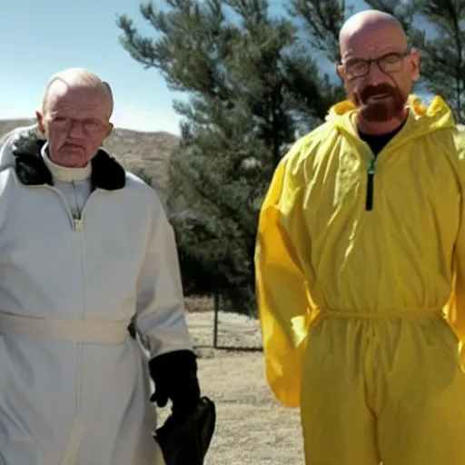 Image similar to john paul ii in breaking bad with walter white