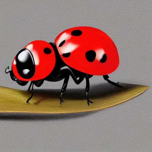 Prompt: cute ladybug crawling on a maple leaf, concept art, illustrated, highly detailed, high quality, bright colors, optimistic,