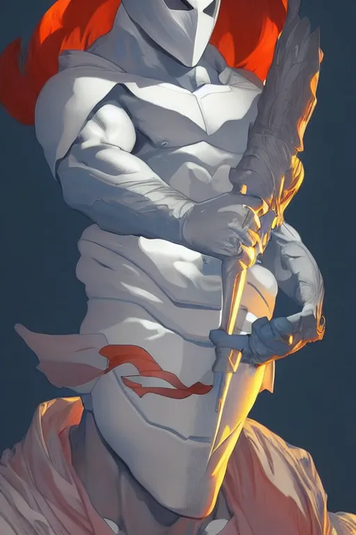 Image similar to Moon Knight mixed with Goku, RPG Reference, art by ilya kuvshinov, artgerm, Alphonse mucha, and Greg Rutkowski, Trending on Artstation, octane render, Insanely Detailed, 8k, HD