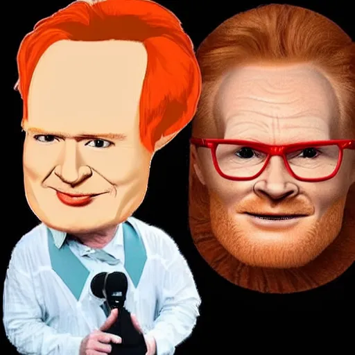 Image similar to carrot with connan o brien face caricature