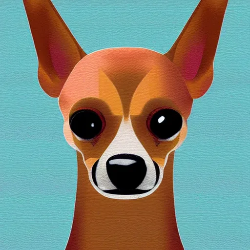 Prompt: giant chihuahua, digital art