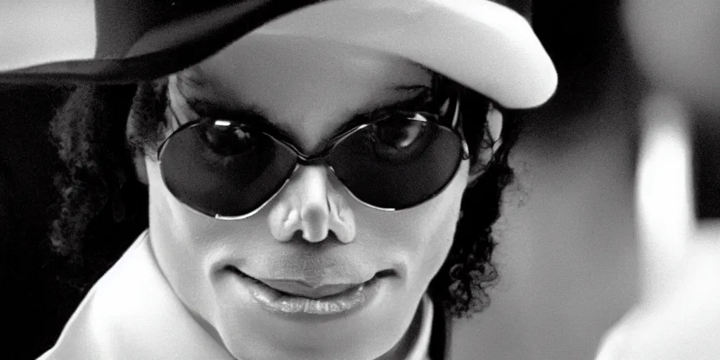 Image similar to michael jackson by himself 2 0 0 9 style wearing shades, studio solo, this is it style, photo real, pores, motion blur, solo, by himself, heroic pose, real life, spotted, ultra realistic face, accurate, 4 k, movie still, uhd, sharp, detailed, cinematic, render, modern