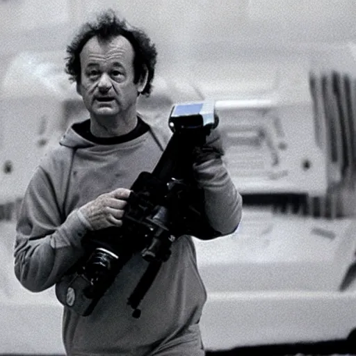 Prompt: bill murray in alien