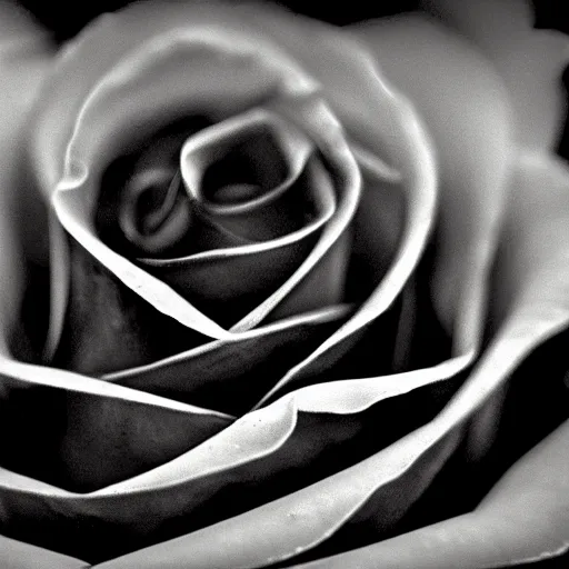 Image similar to award - winning macro of a beautiful black rose made of fire