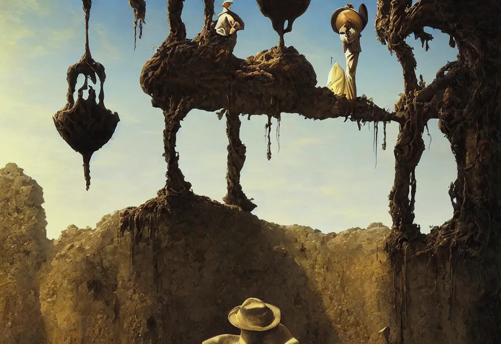 Image similar to thoughts of dreams, art by james gurney and greg rutkowski, surrealism by salvador dali, very detailed, high resolution, inspired by rene magritte, volumetric lighting