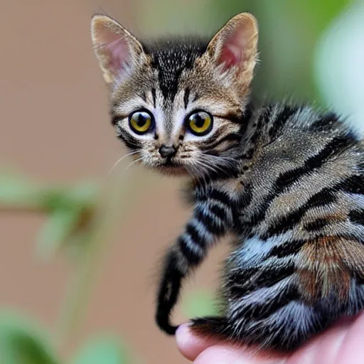 Image similar to photo of world's smallest cat the size of a honeybee