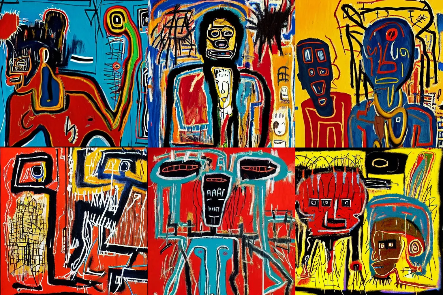 Image similar to extremely highly detailed African paintings by Jean-Michel Basquiat