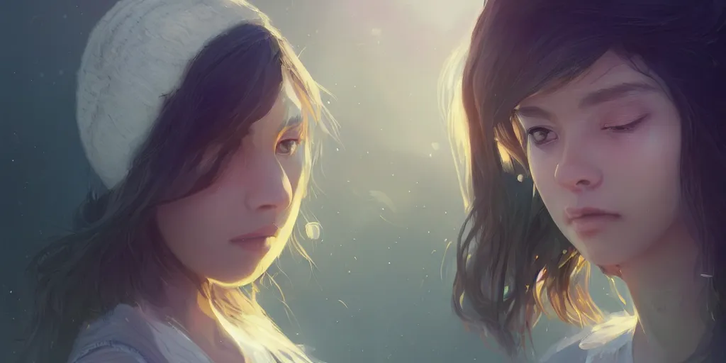 Image similar to Young Himalayan woman, somber white eyes, long ashy hair, gentle lighting, in a small space shuttle, dim lighting, digital art by Makoto Shinkai ilya kuvshinov and Wojtek Fus, digital art, concept art,