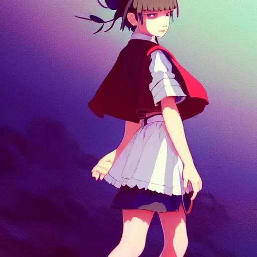 Image similar to a beautiful! boyish! natalie portman model, wearing catholic school girl outfit with mayan pattern and native style, aztec street fashion, guilty gear art direction, gapmoe yandere grimdark, trending on pixiv fanbox, painted by greg rutkowski makoto shinkai takashi takeuchi studio ghibli, akihiko yoshida