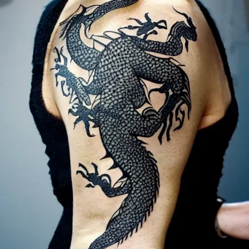 Image similar to a dragon tattoo