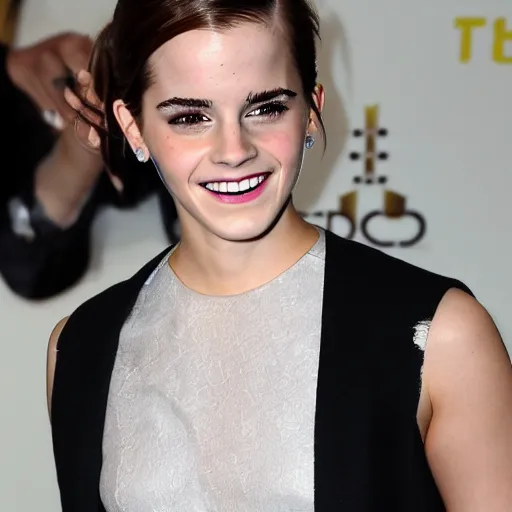 Prompt: Emma Watson smiling