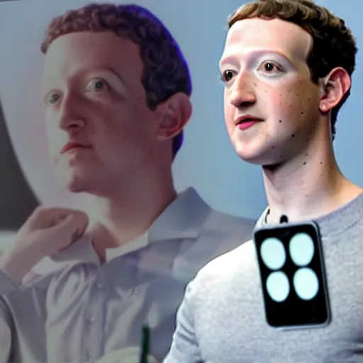 Image similar to i - robot but with zuckerberg