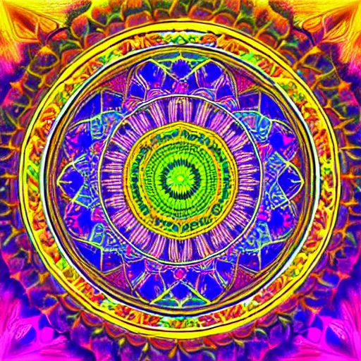 Prompt: psychedelic mandala by Carl Jung